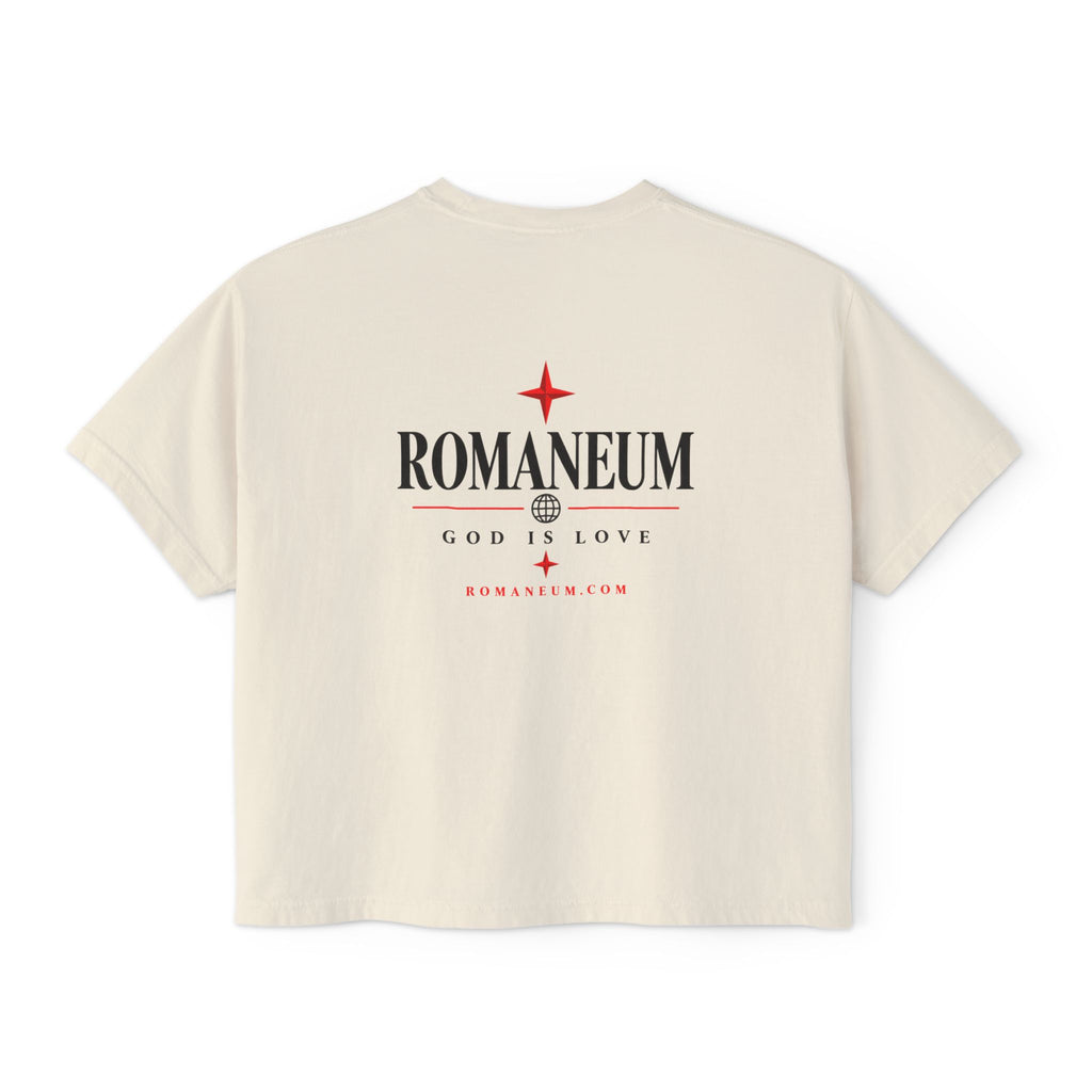 Christian Amor Amor Boxy Tee — "Amor" Graphic Crop Tee (God Is Love)