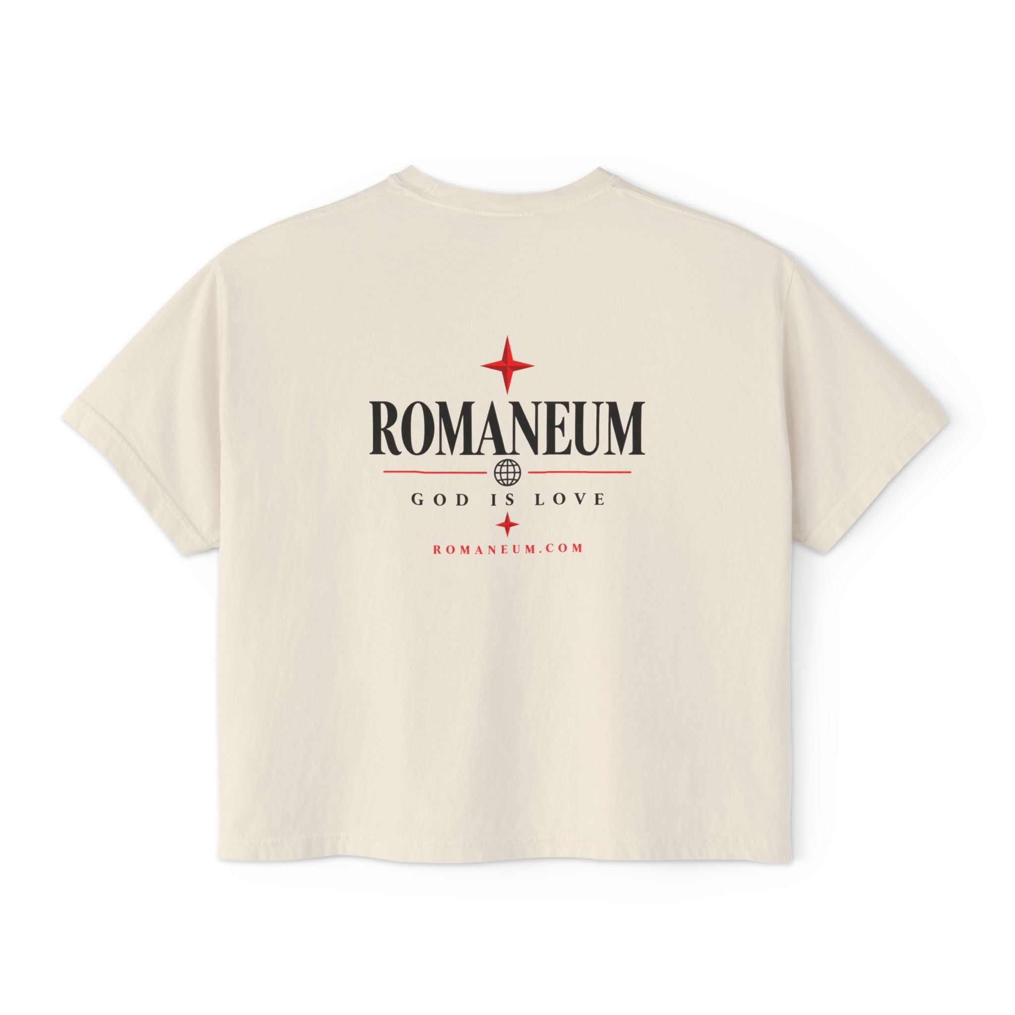 Christian Amor Amor Boxy Tee — "Amor" Graphic Crop Tee (God Is Love)