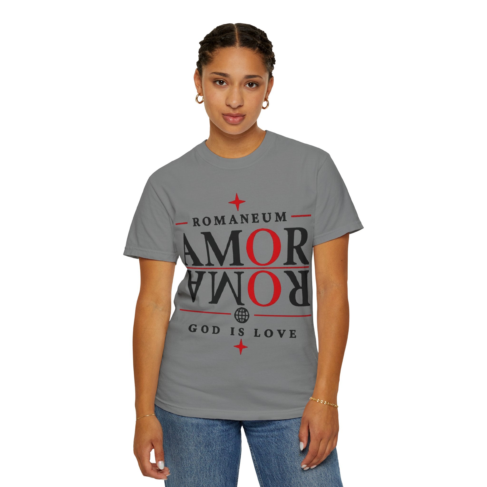 AMOR ROMA Tee — "God Is Love" Graphic T-Shirt