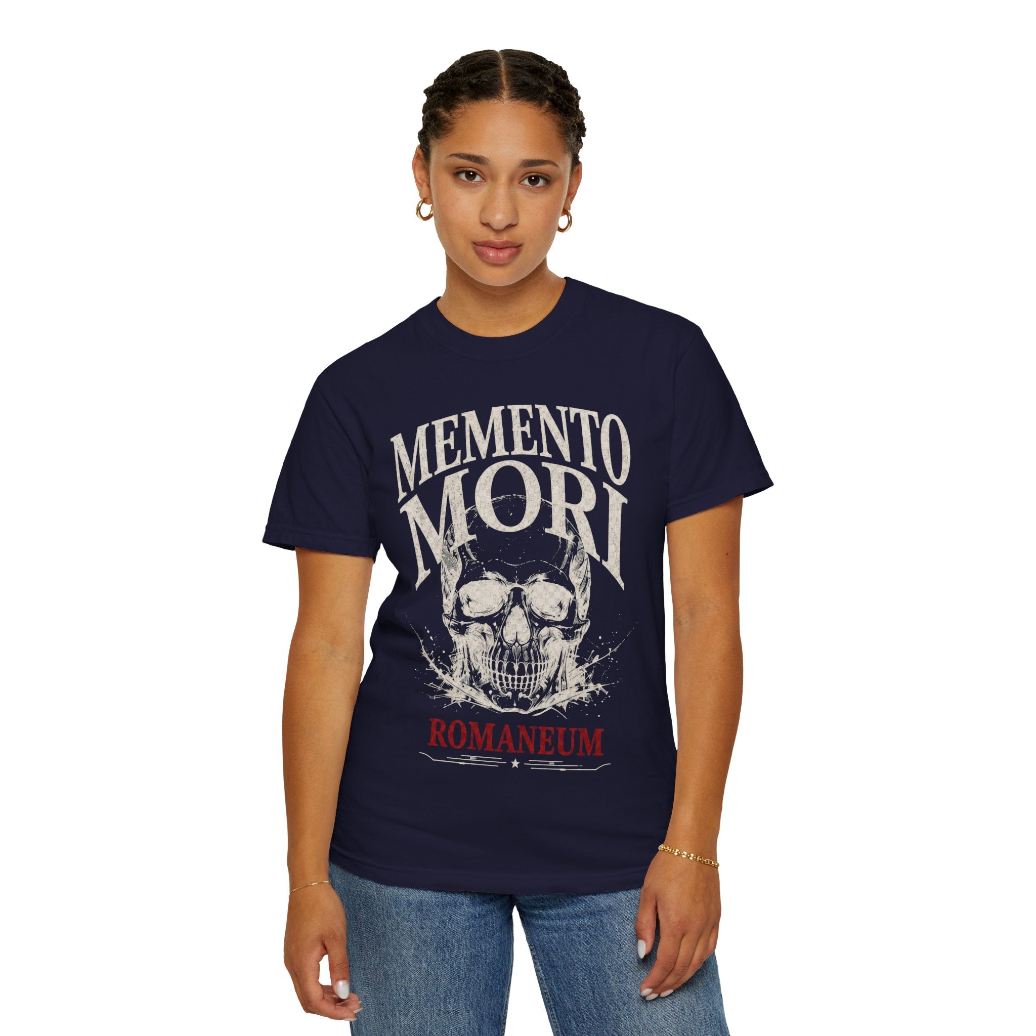 Memento Mori Skull T‑Shirt — Romaneum Gothic Graphic Tee