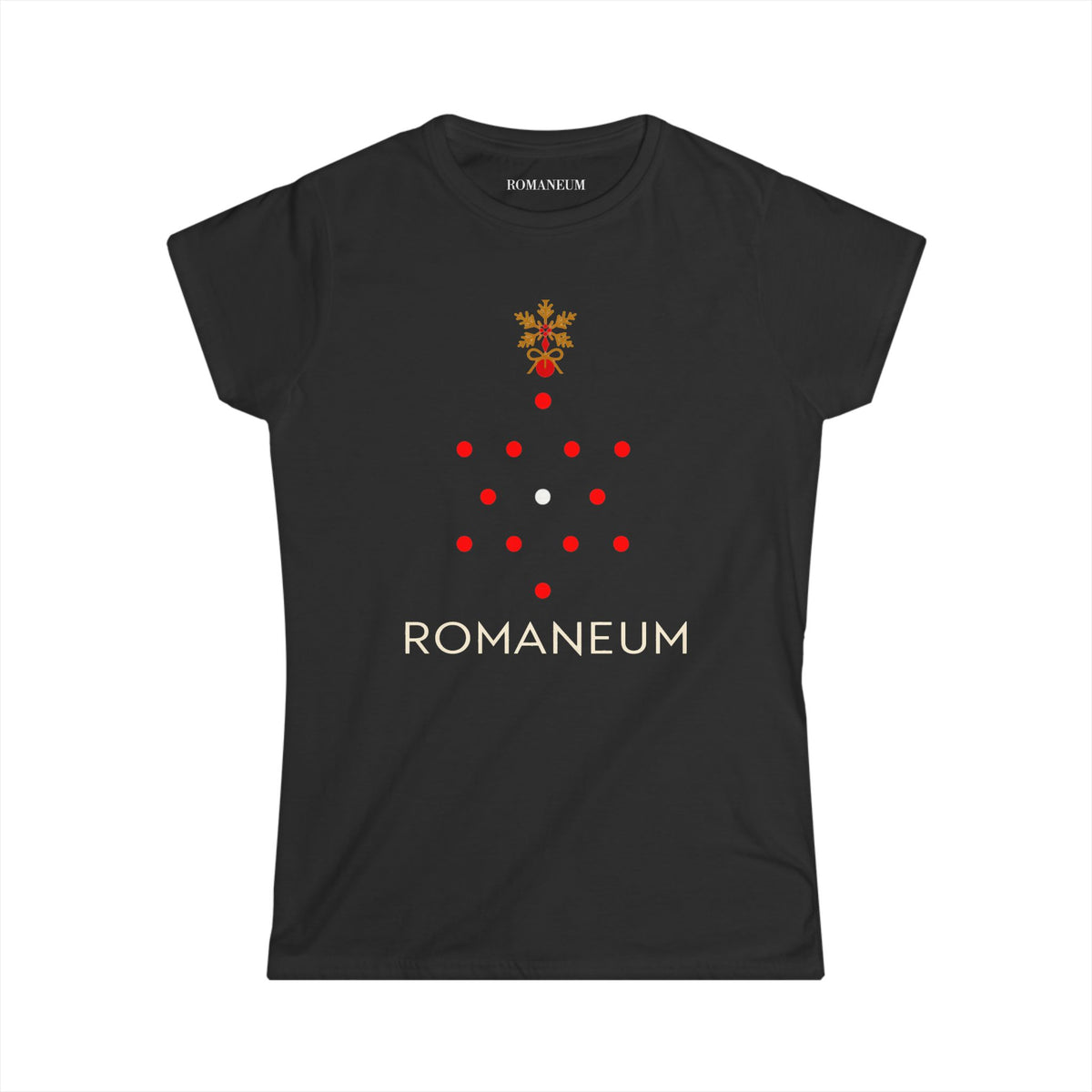 Women's Classic Black Tee Christmas Romaneum