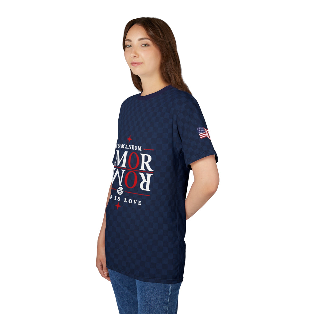 Romaneum AMOR ROMA Navy All-Over Tee