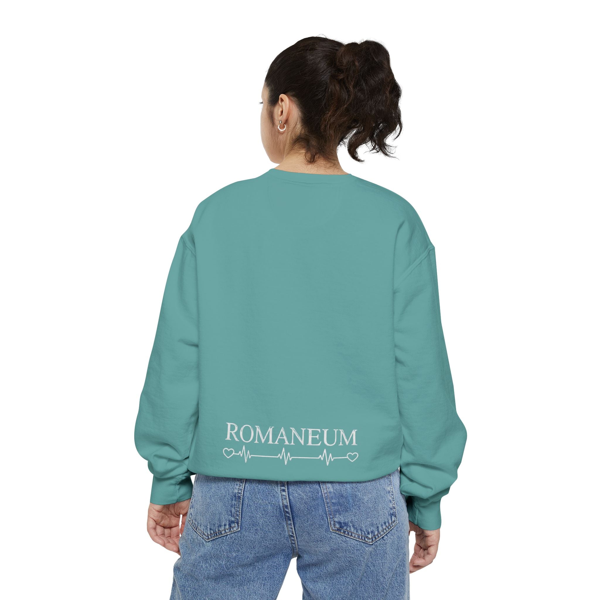 Alpha Omega Heart design sweatshirt | God is Love 1 John 4:8 RomanEum
