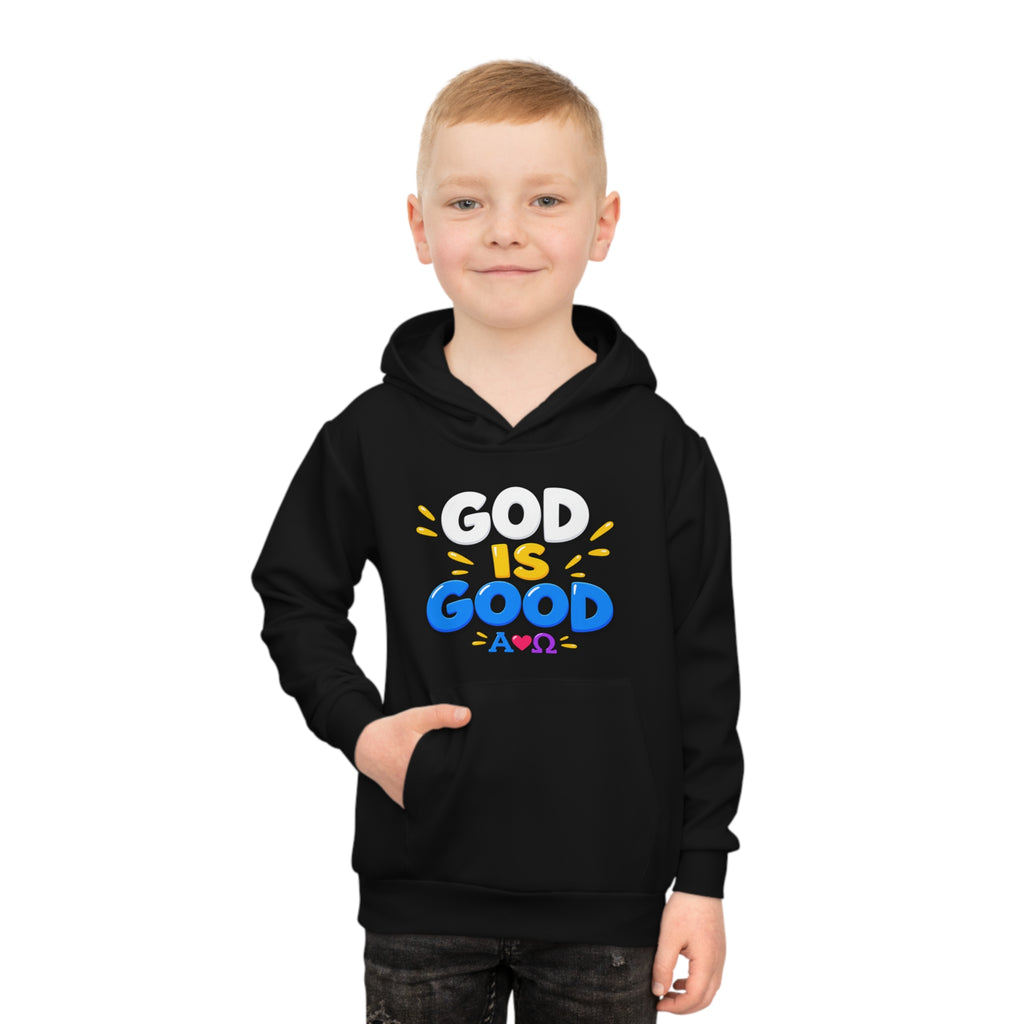 Children's Hoodie - "God Is Good" Colorful Faith Hoodie (Faithful, Fun, Truth)