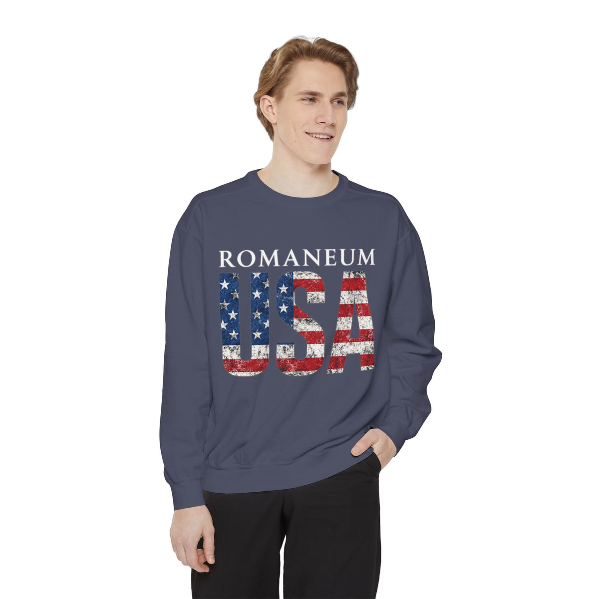 USA Flag Romaneum Sweatshirt
