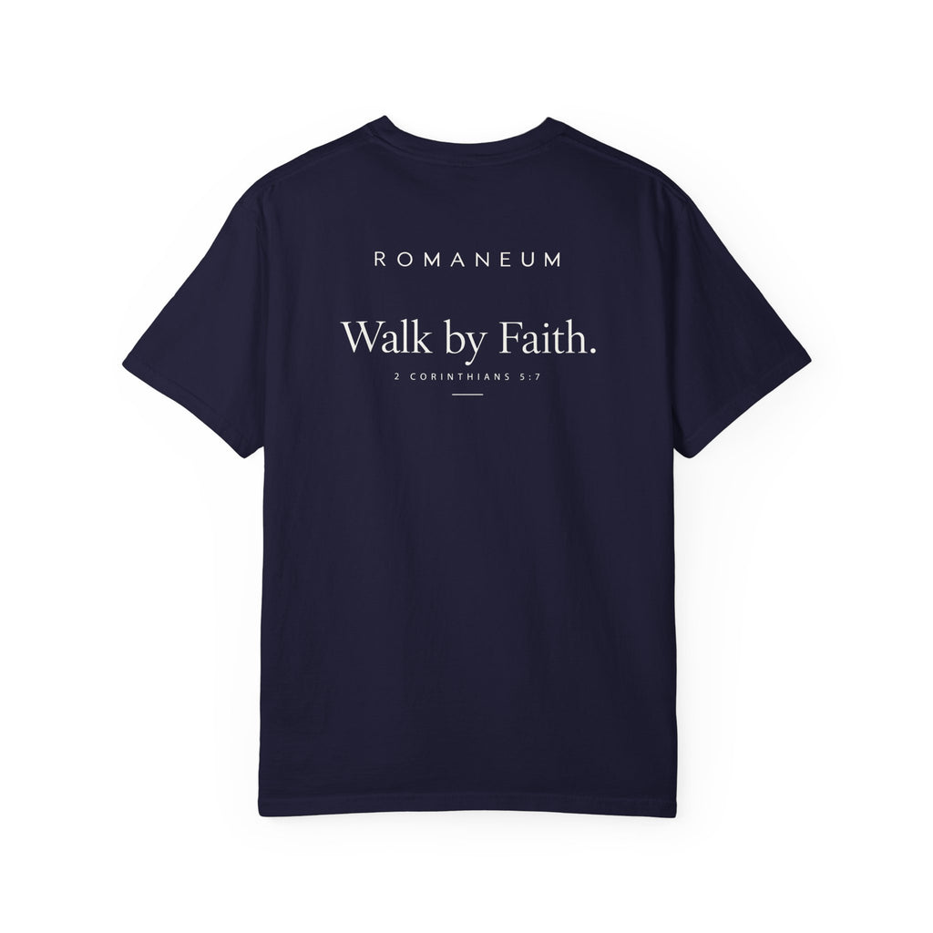 Walk by Faith T-Shirt — Romanum Inspirational Faith Tee