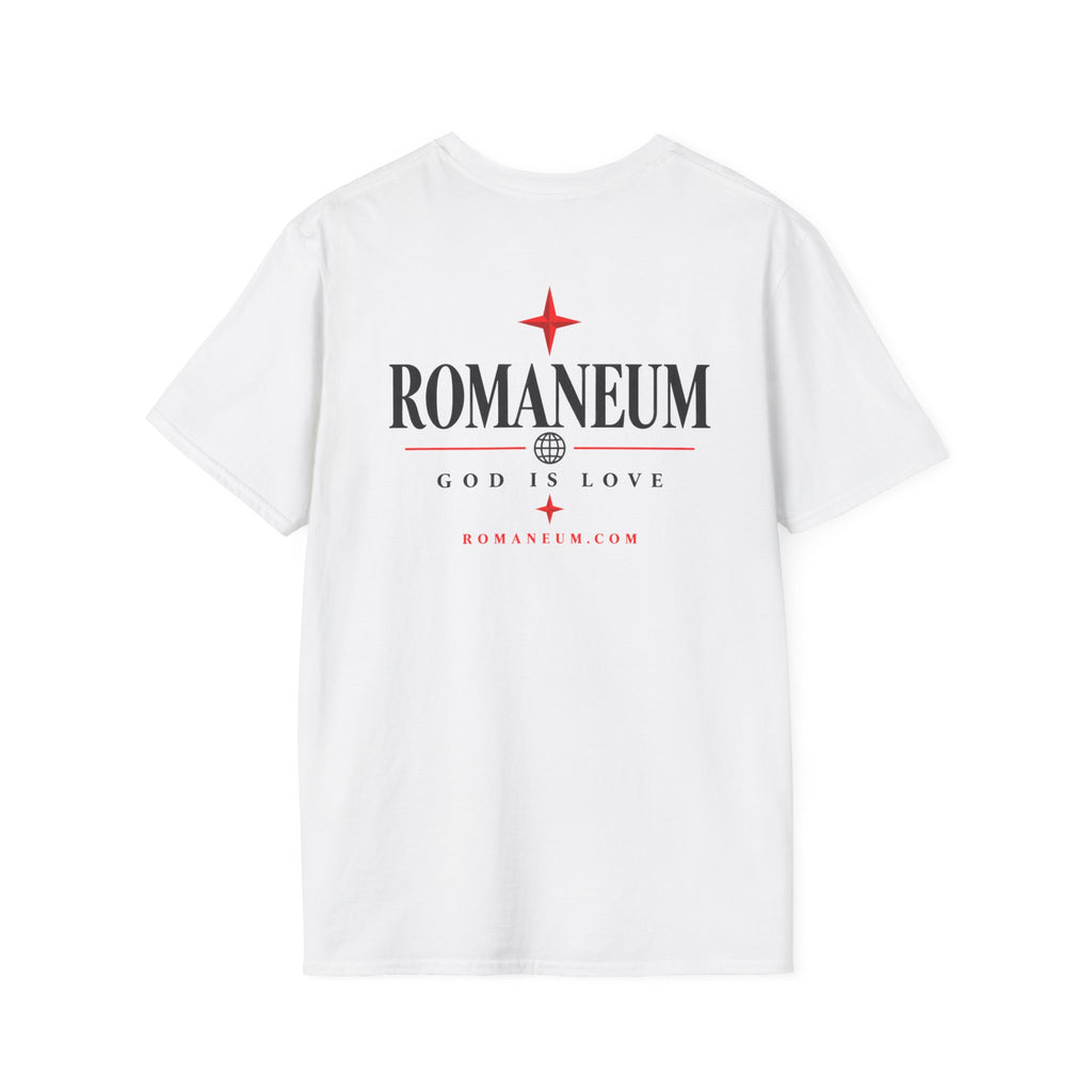 Amor/Roma 'ROMANEUM' Graphic T‑Shirt — 'AMOR' Reflection Design (God Is Love)