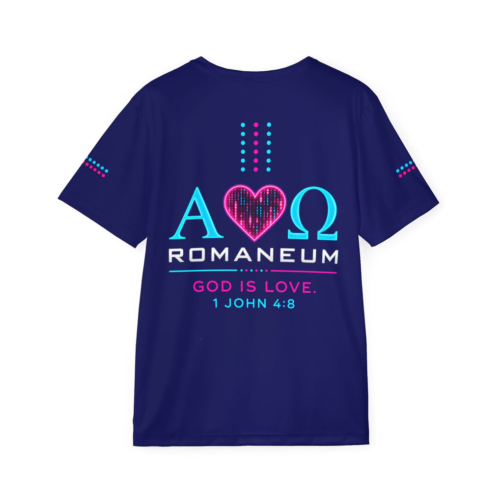 Men's Sports Jersey – Romaneum Alpha Omega 'God Is Love' Athletic Tee (1 John 4:8)