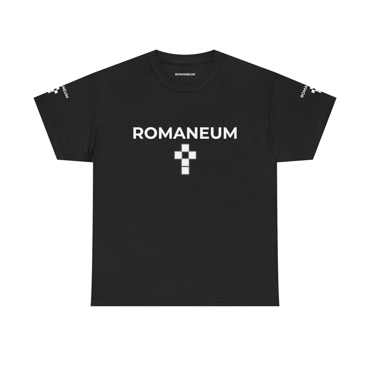 Romaneum Logo T‑Shirt — Minimalist Church Cross Tee