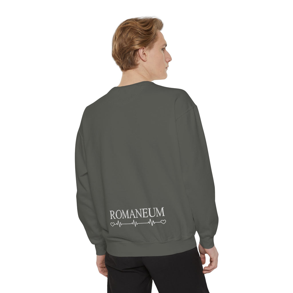 Alpha Omega Heart design sweatshirt | God is Love 1 John 4:8 RomanEum