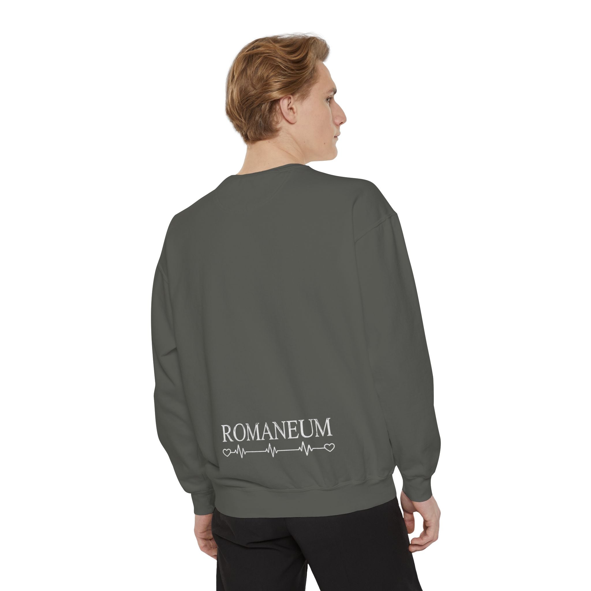 Alpha Omega Heart design sweatshirt | God is Love 1 John 4:8 RomanEum