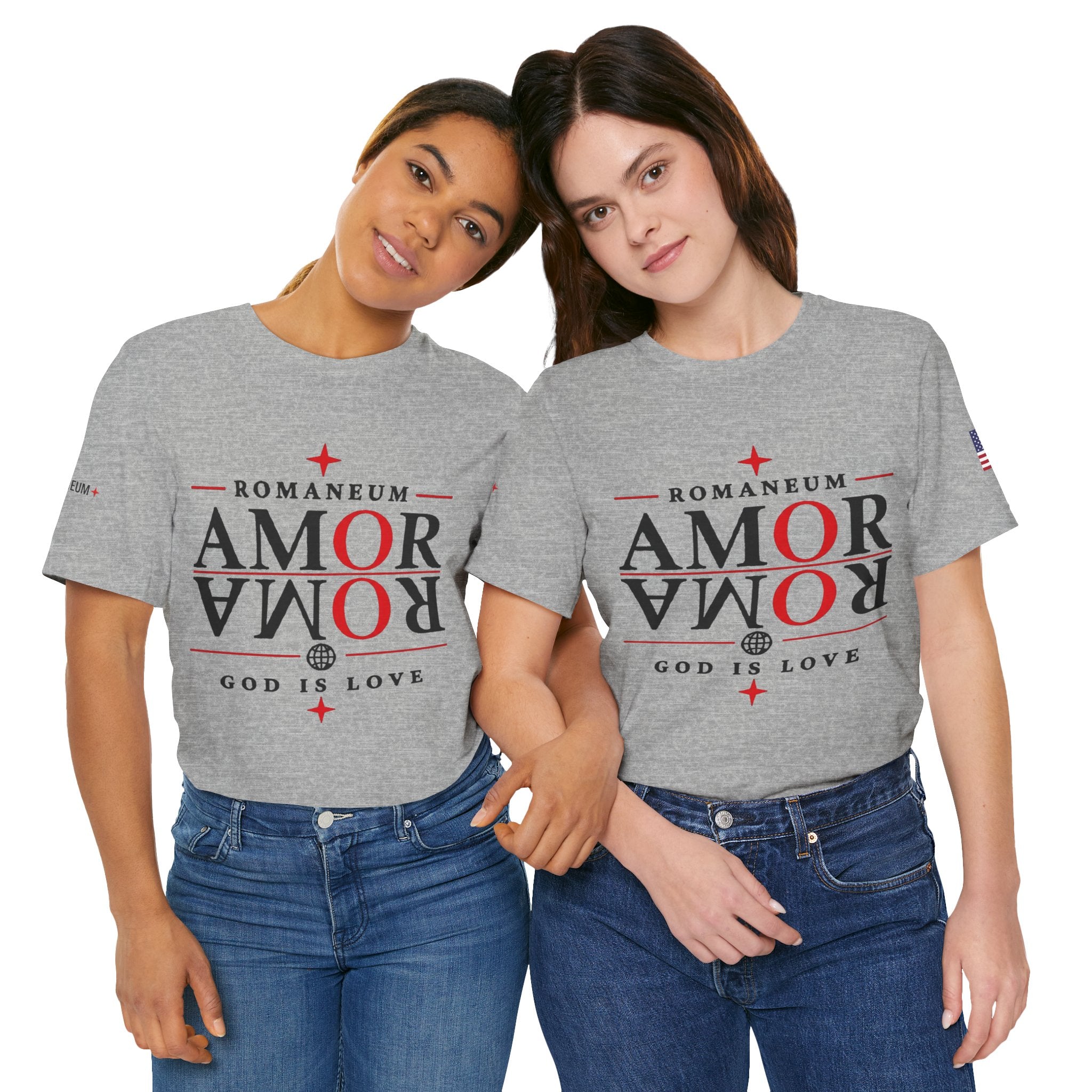 Romaneum 'AMOR/ROMA' God Is Love Graphic Tee