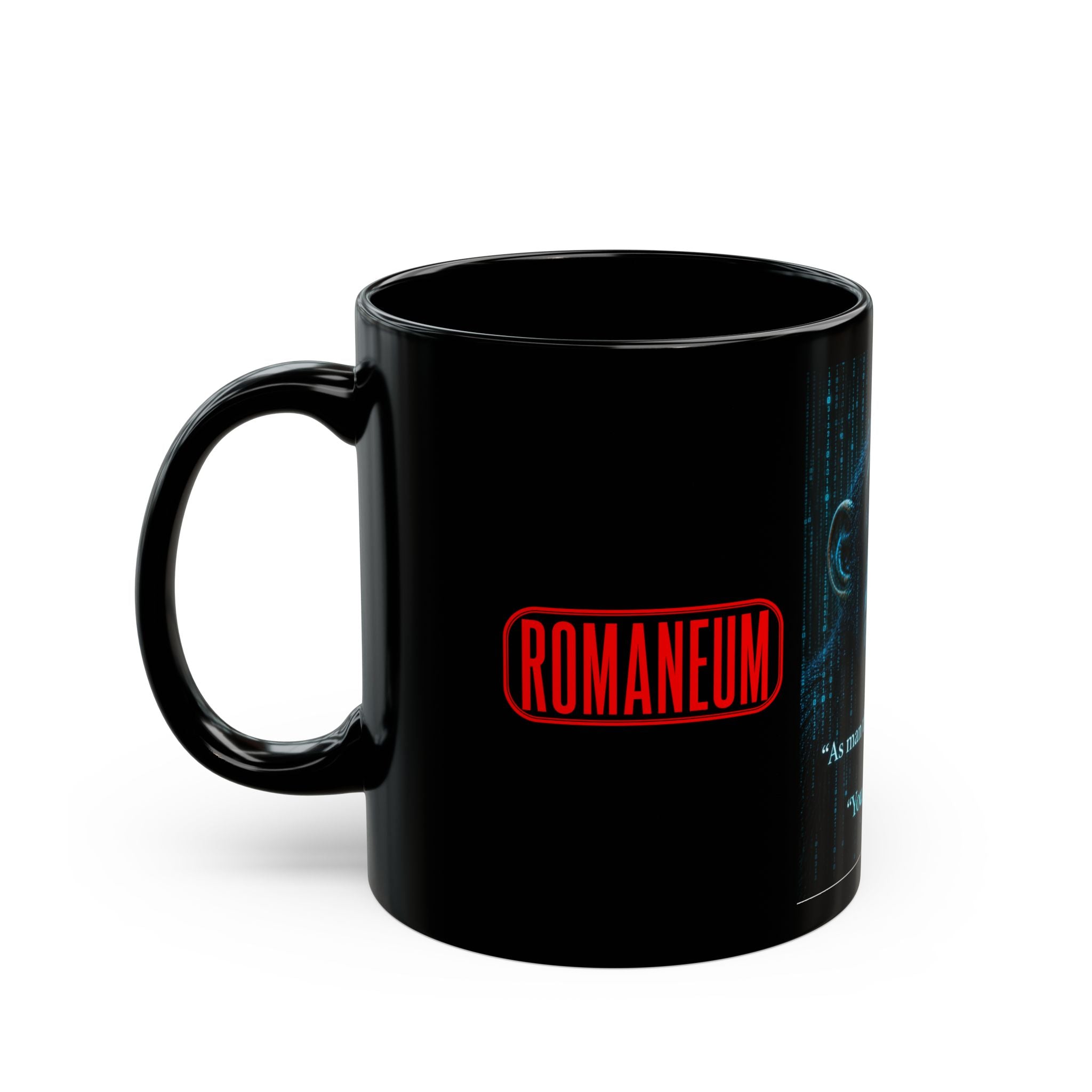 Romanæum Chimp Faith Mug — "As man thinketh... You are gods."