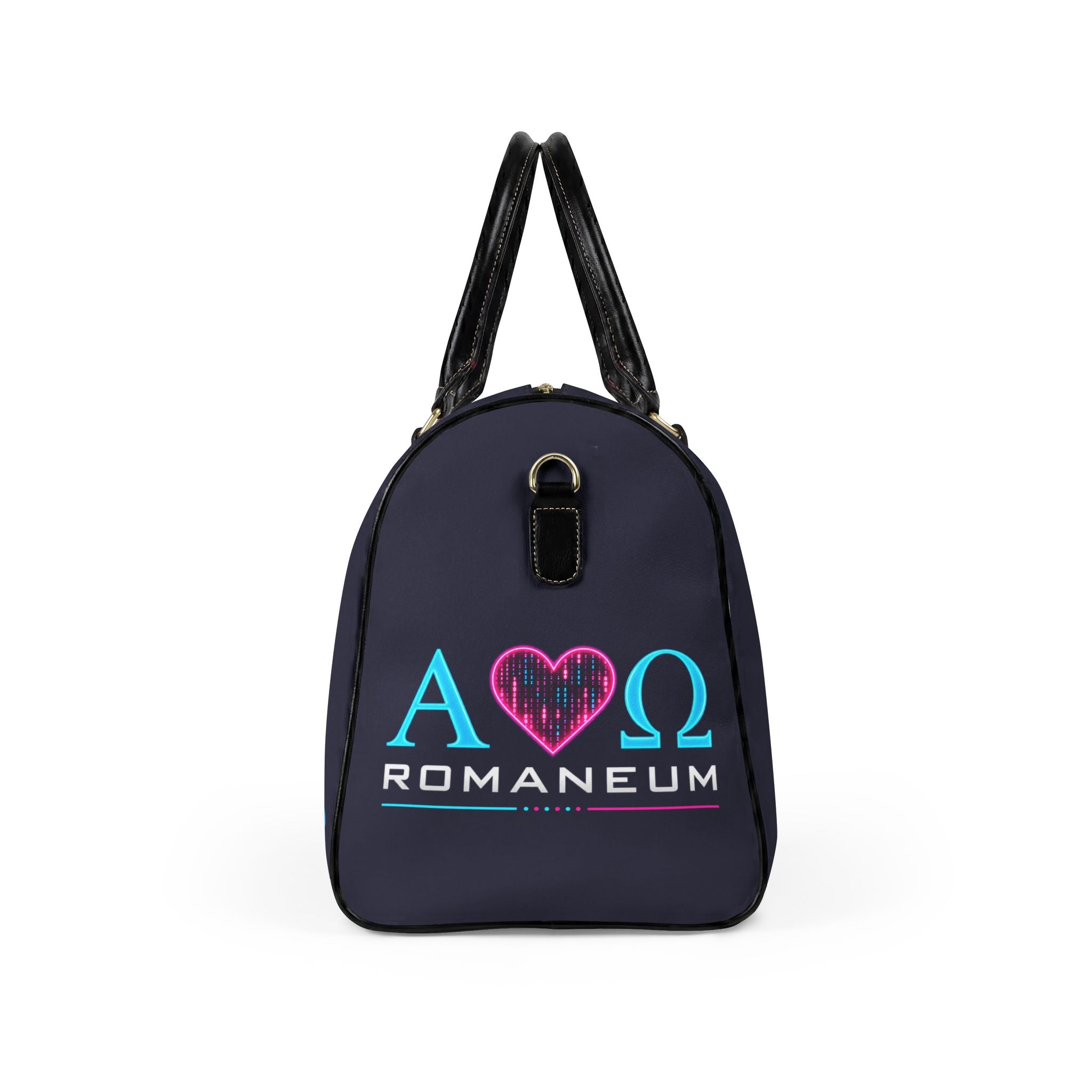 Faux Leather Travel Bag - Romaneum Alpha Omega "God is Love"