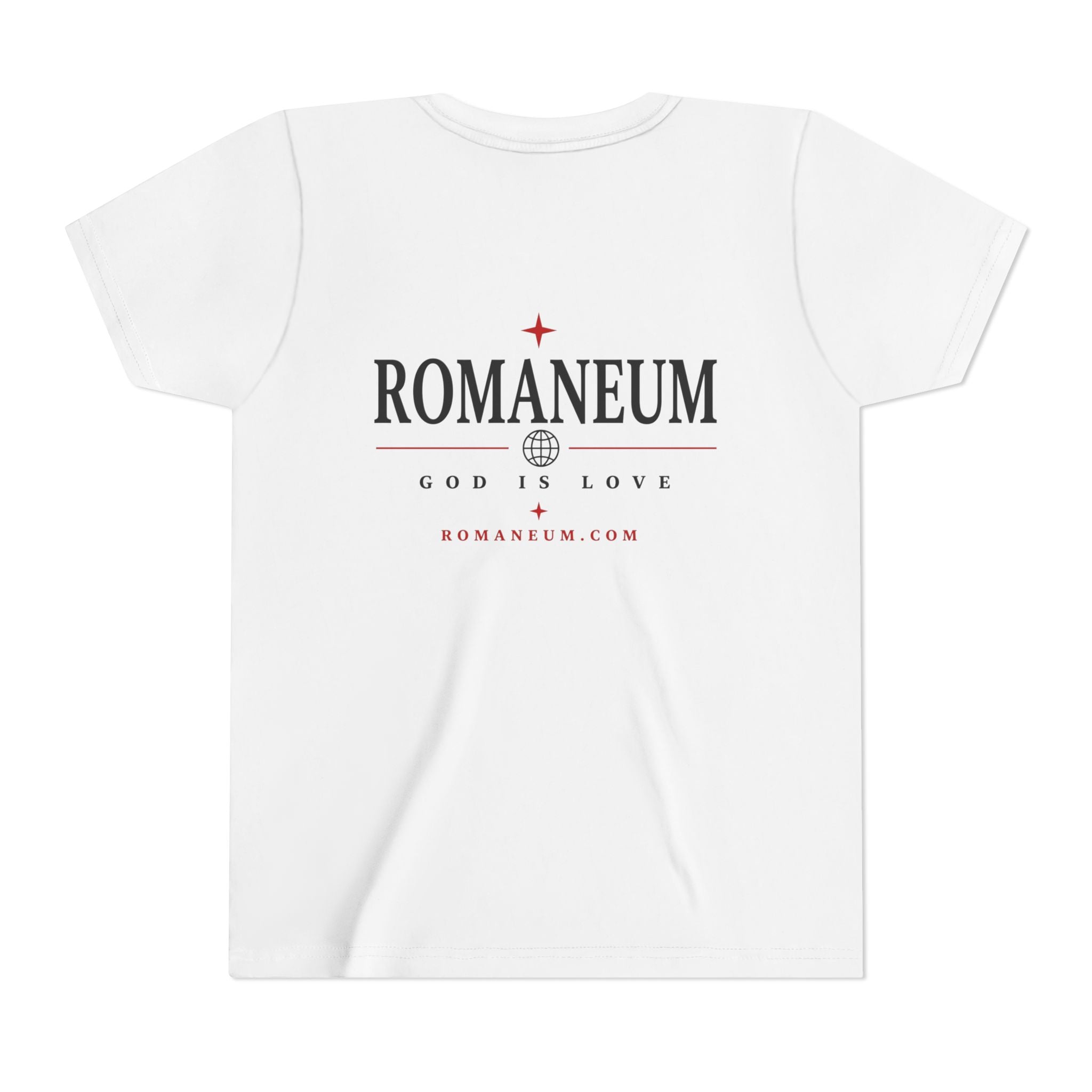 Youth Tee — ROMANEUM “AMOR / ROMA” God Is Love Graphic