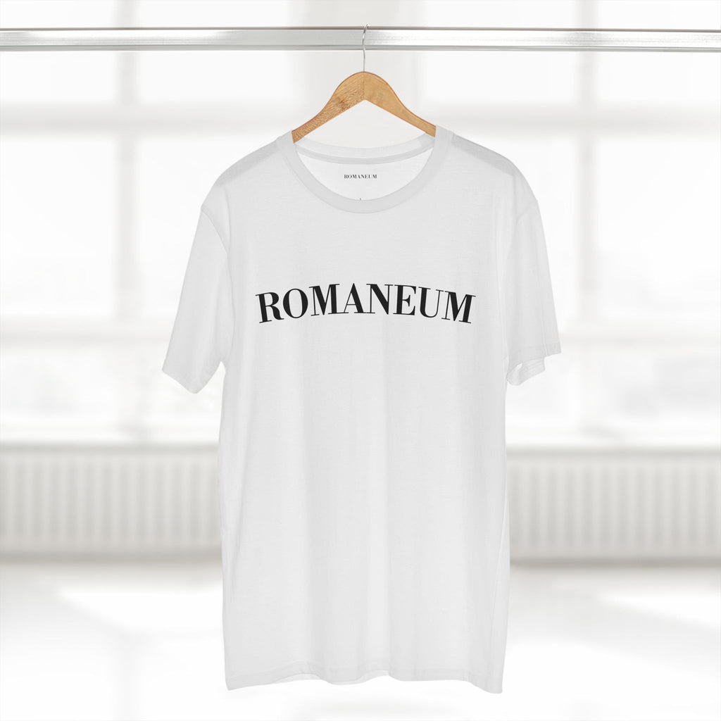 ROMANEUM Classic Logo Tee — Minimalist Vintage Lettering T-Shirt