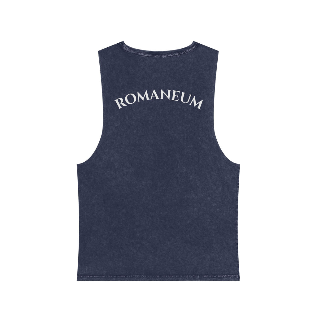 Romanеum USA Stonewash Tank — Vintage American Flag Muscle Tee