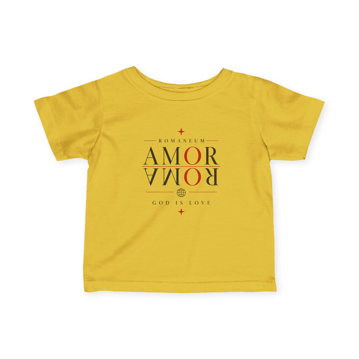Infant Tee – 'AMOR ROMA' God Is Love Christian Baby Shirt
