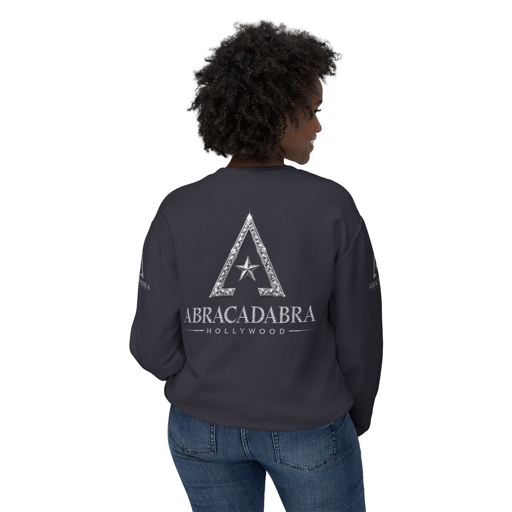 Abracadabra Star Crewneck Sweatshirt — Mystical Magic Logo Pullover