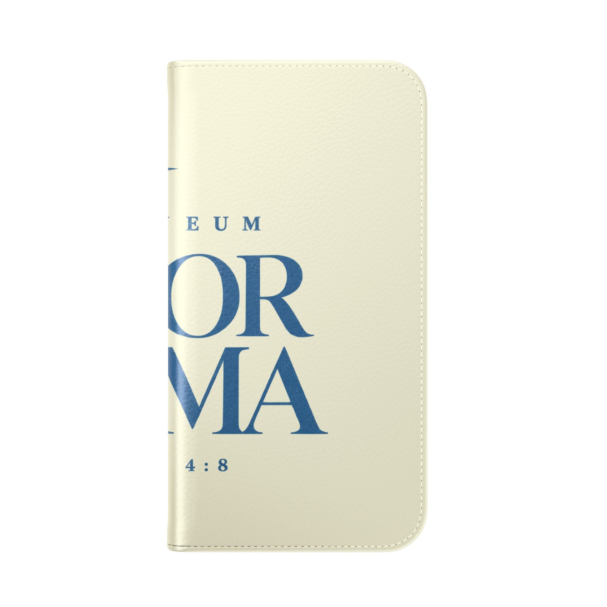 Amor Roma Flip Case — Faith-Inspired Leather Wallet Phone Cover
