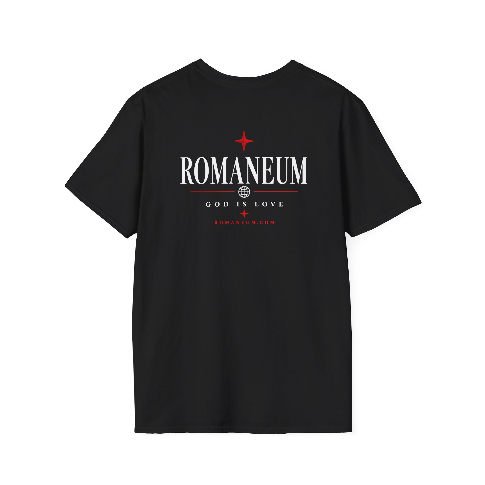 Amor/Roma 'ROMANEUM' Graphic T‑Shirt — 'AMOR' Reflection Design (God Is Love)