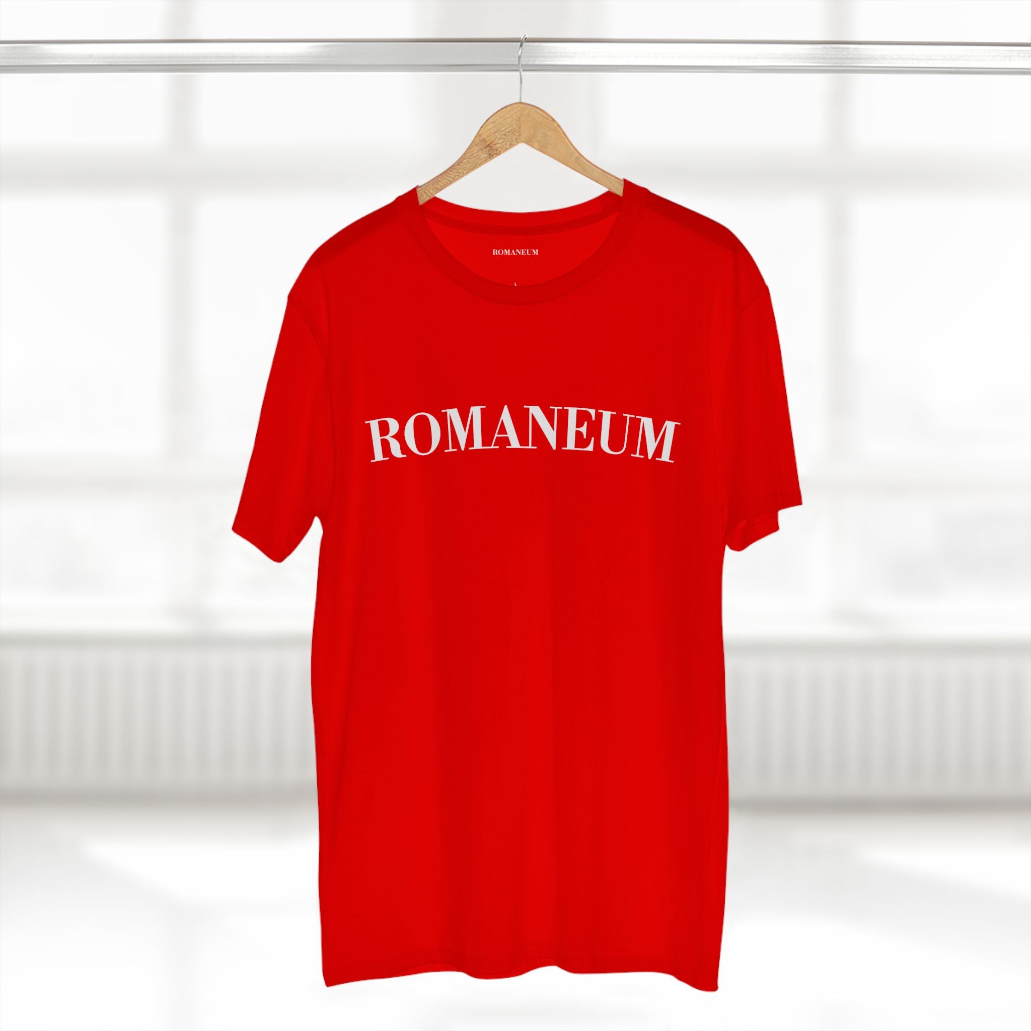 ROMANEUM Classic Logo Tee — Minimalist Vintage Lettering T-Shirt