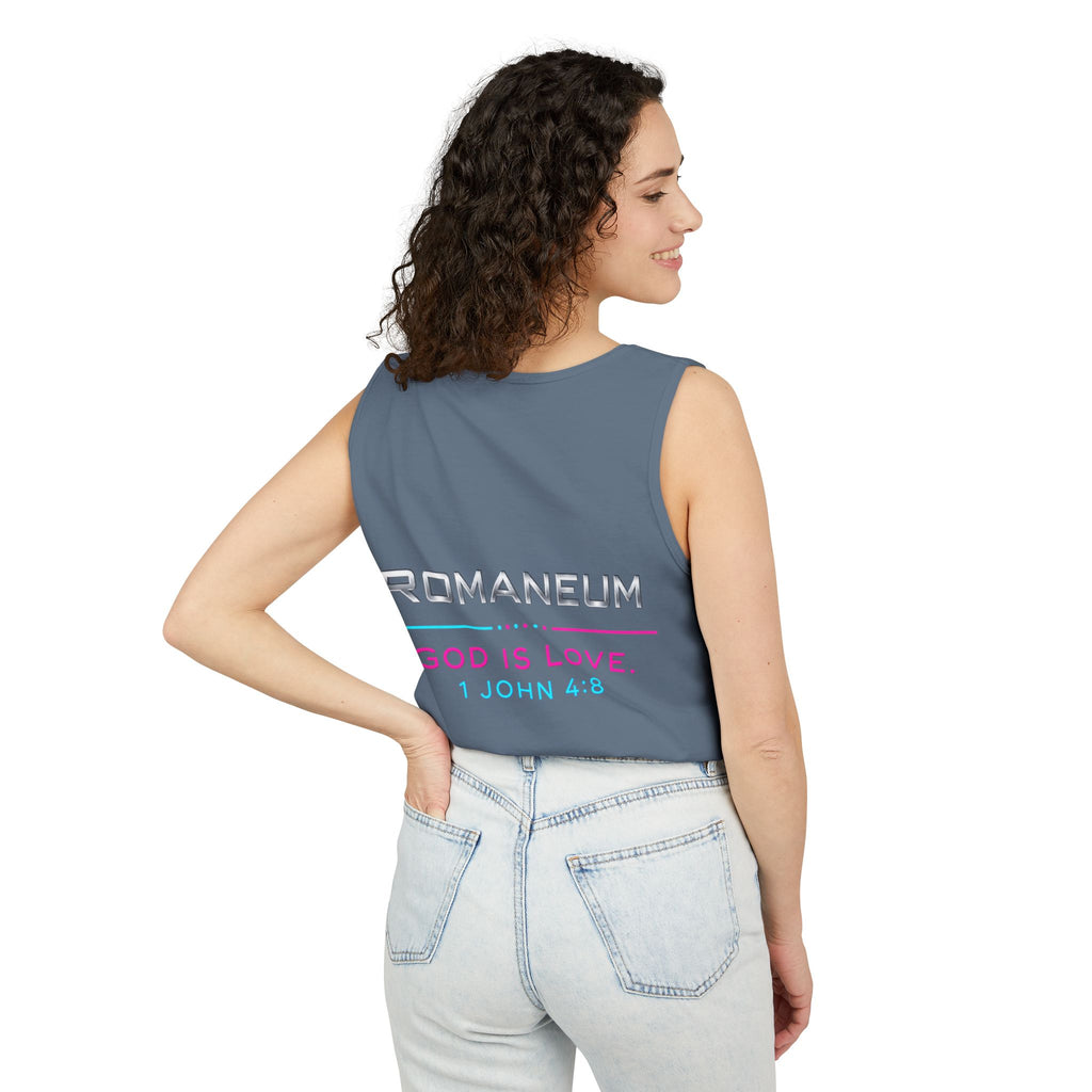 Christian Romanum Tank Top — Alpha Heart Omega "God Is Love" Scripture Tank