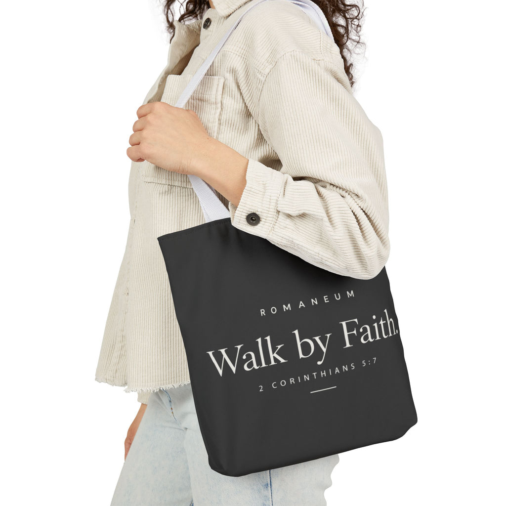 Walk by Faith Canvas Tote Bag