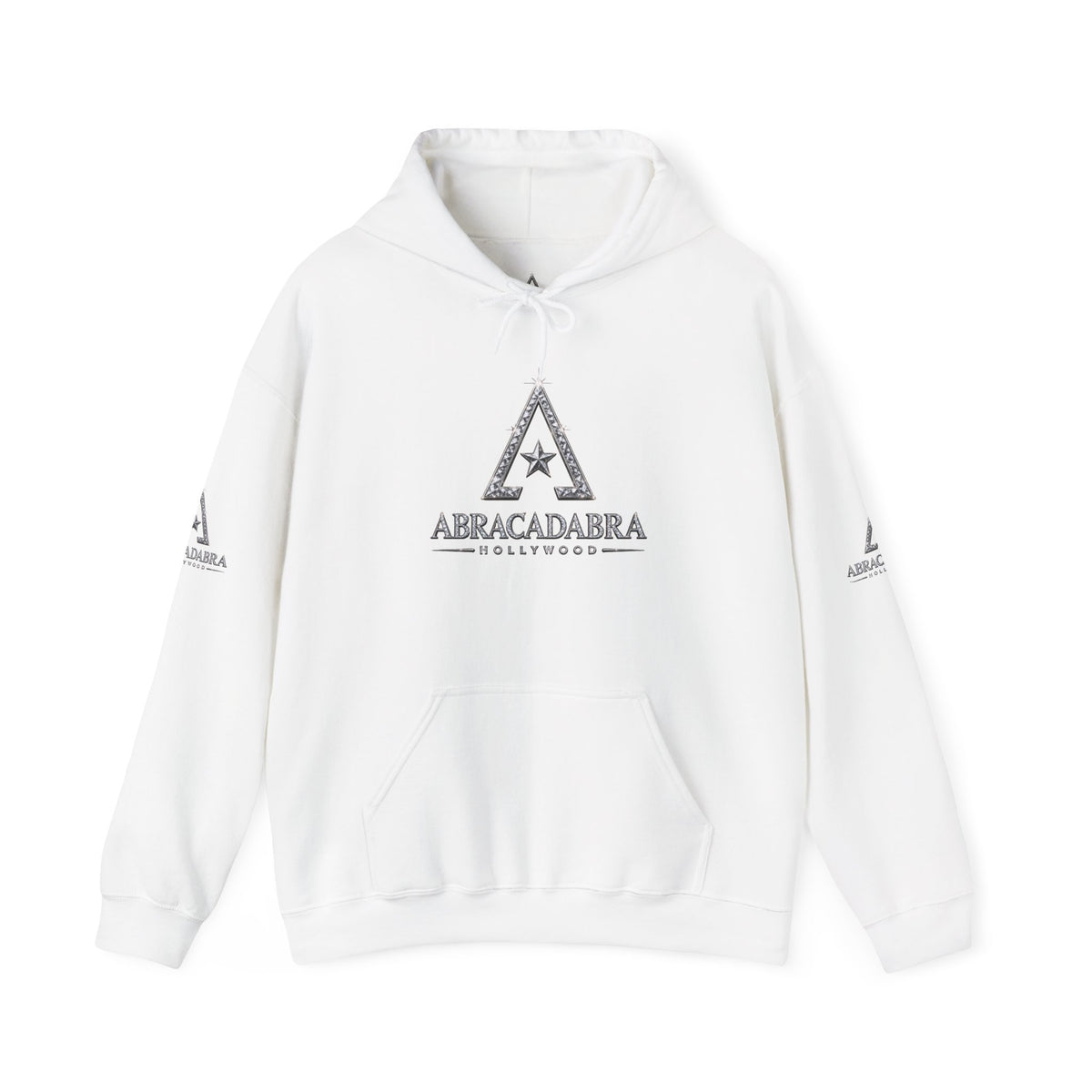 Abracadabra Triangle Logo Hoodie — Mystical Graphic Pullover