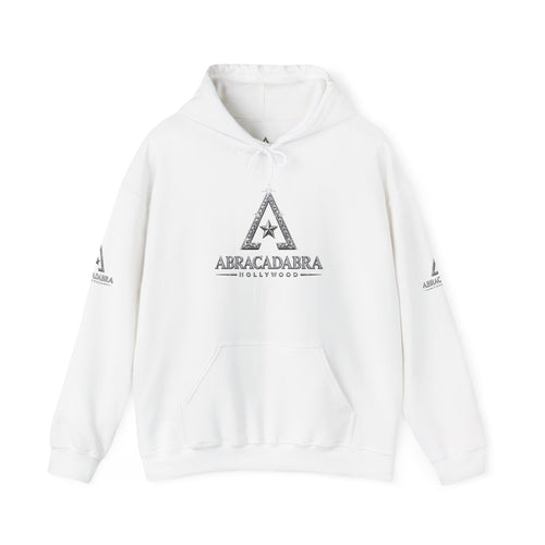 Abracadabra Triangle Logo Hoodie — Mystical Graphic Pullover