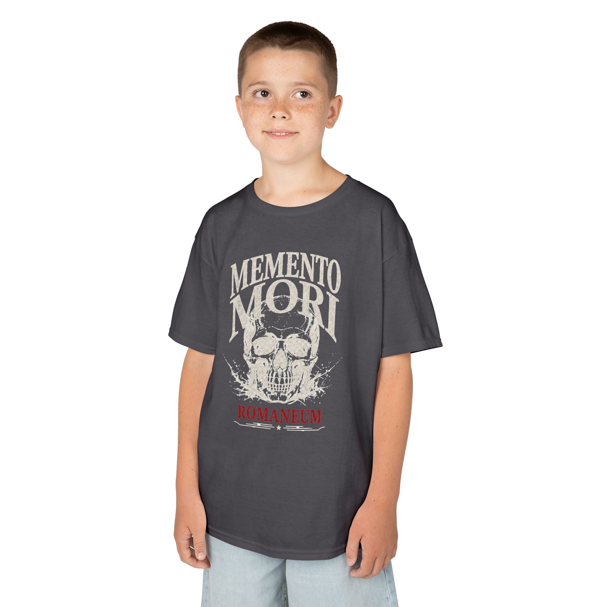Kids T-Shirt — "Memento Mori" Skull Romaneum Tee