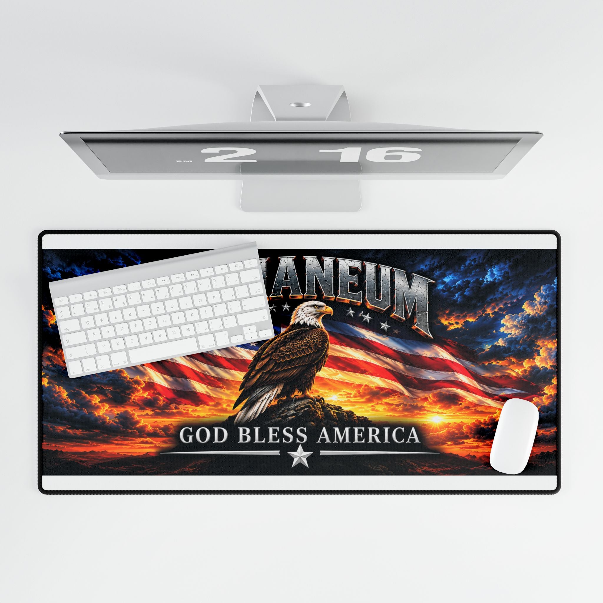 God Bless America Eagle Desk Mat