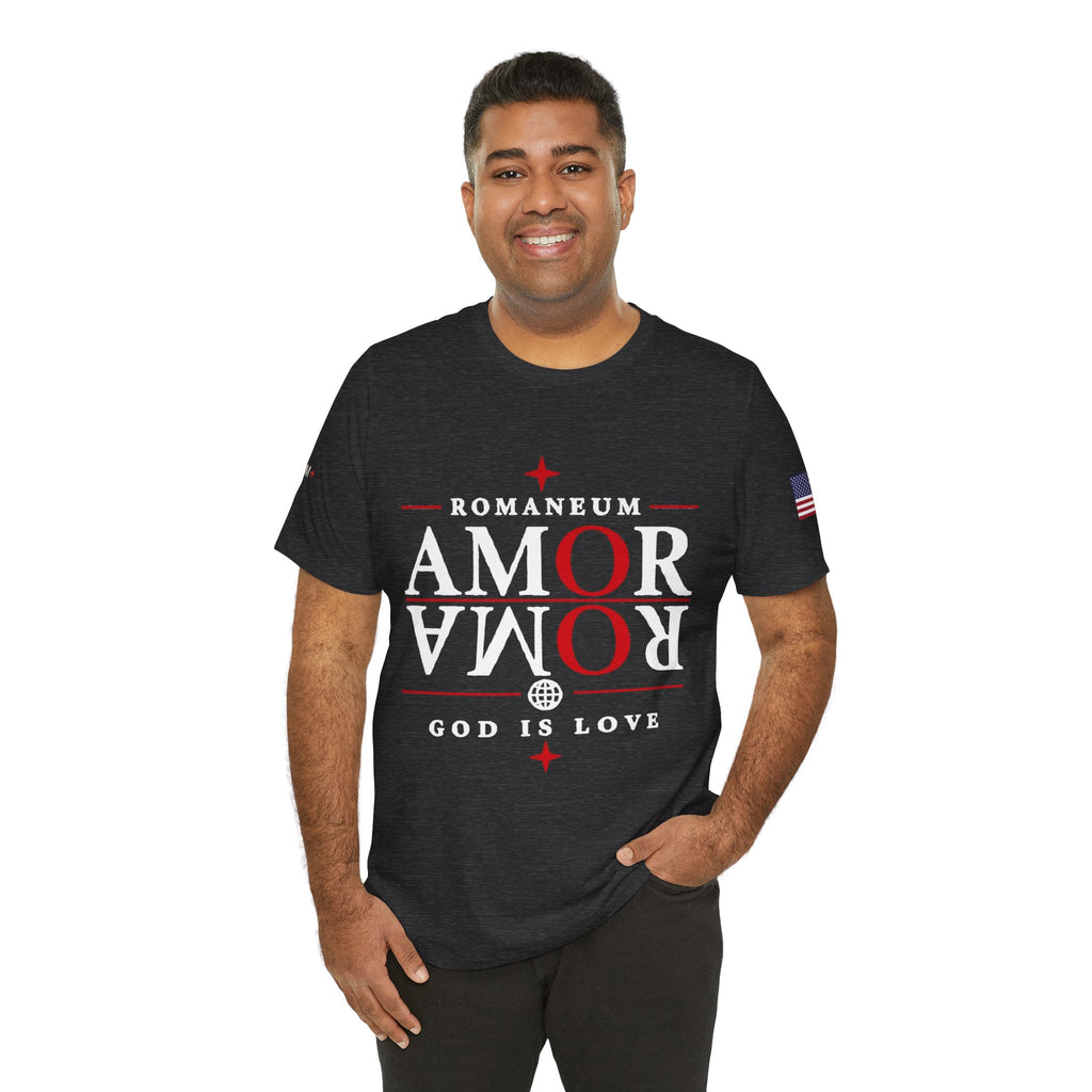 Romaneum 'AMOR/ROMA' God Is Love Graphic Tee