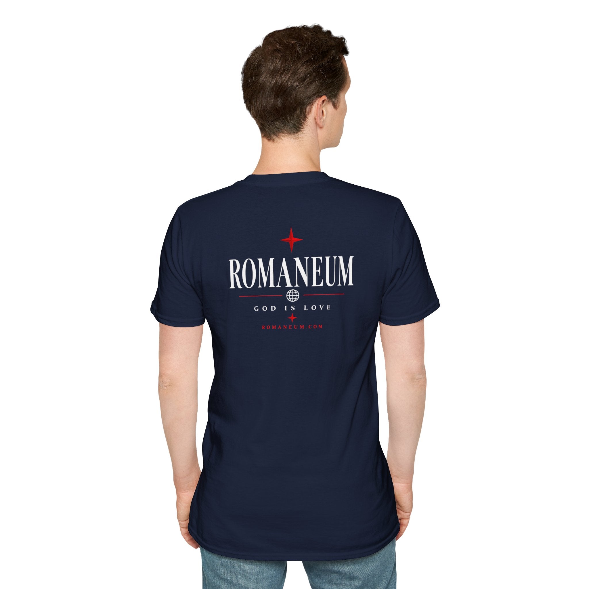 Amor/Roma 'ROMANEUM' Graphic T‑Shirt — 'AMOR' Reflection Design (God Is Love)