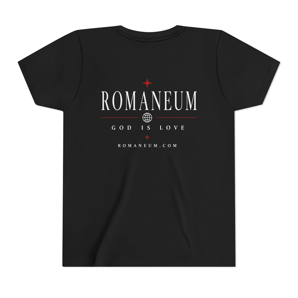 Youth Tee — ROMANEUM “AMOR / ROMA” God Is Love Graphic