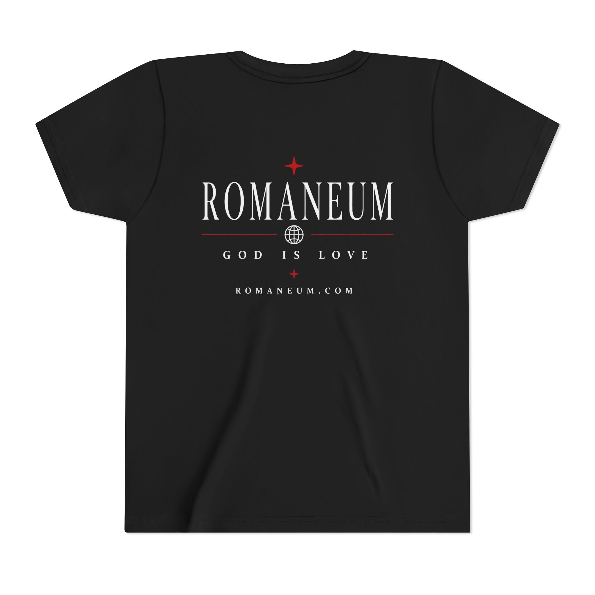 Youth Tee — ROMANEUM “AMOR / ROMA” God Is Love Graphic
