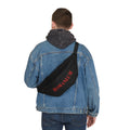 Romaneum Text Fanny Pack — Large Black Waist Bag