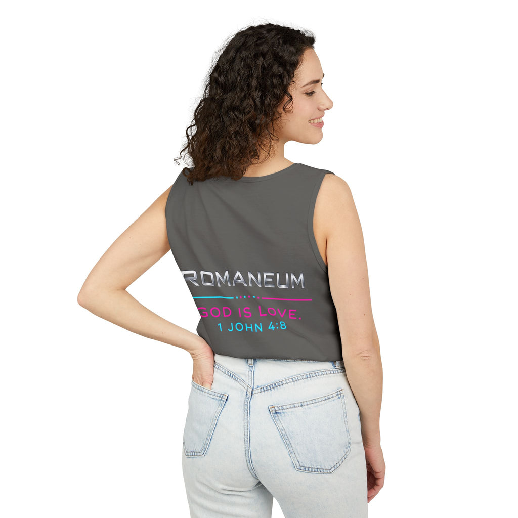 Christian Romanum Tank Top — Alpha Heart Omega "God Is Love" Scripture Tank