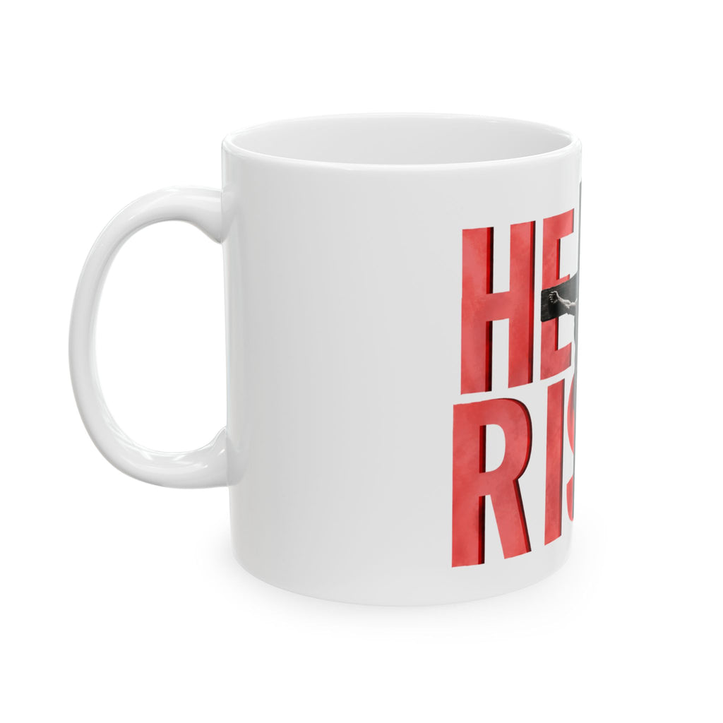 He Is Risen Ceramic Mug – Easter Coffee Mug with Jesus Cross Design (11oz/15oz)