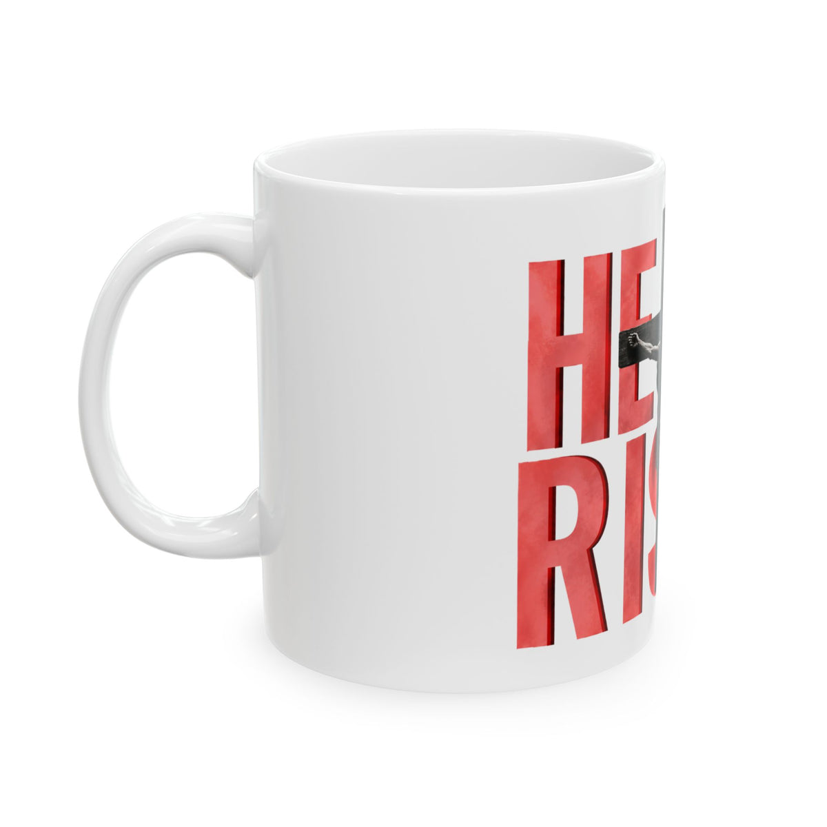 He Is Risen Ceramic Mug – Easter Coffee Mug with Jesus Cross Design (11oz/15oz)