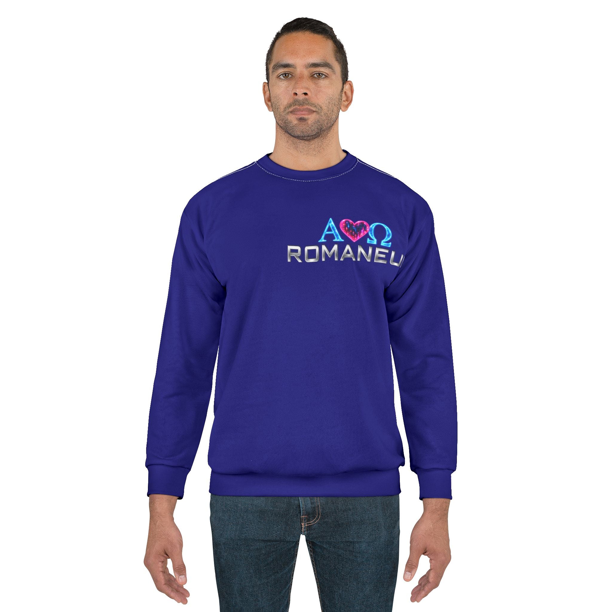 Roman/Christian Sweatshirt - 'AΩ ROMANEUM - God Is Love 1 John 4:8' Crewneck