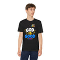 Youth T-Shirt — "God Is Good" Colorful Kids Faith Tee
