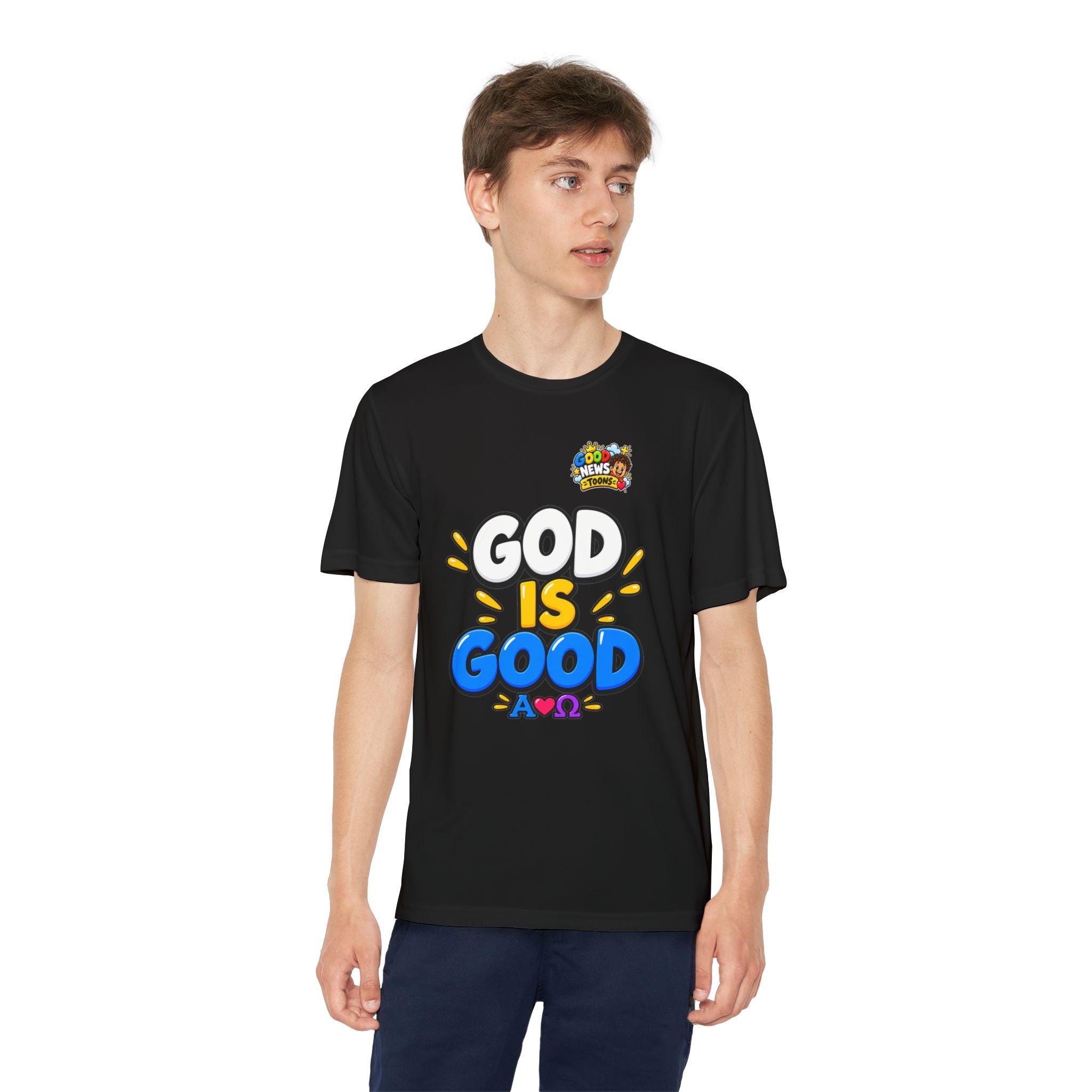 Youth T-Shirt — "God Is Good" Colorful Kids Faith Tee