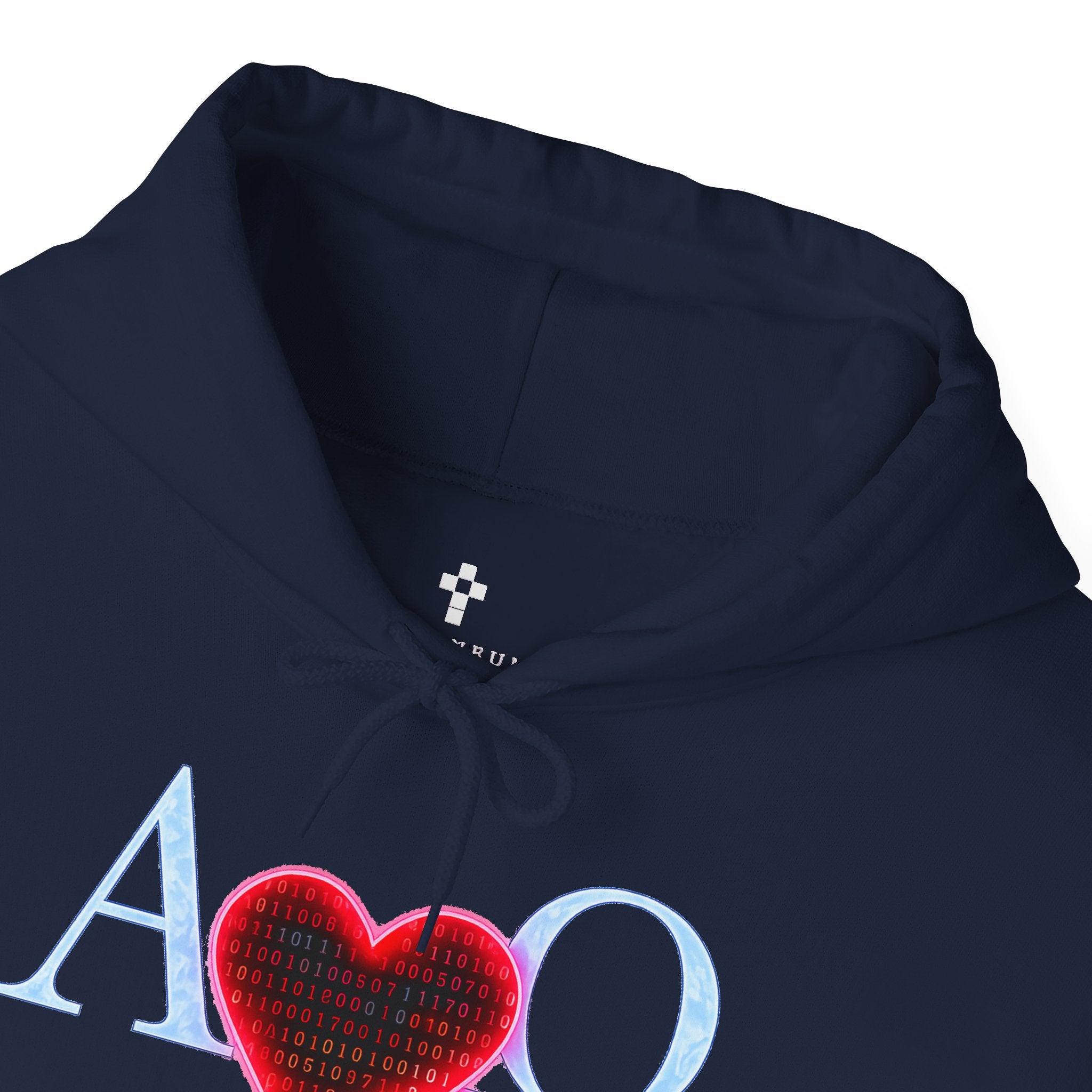 Alpha Omega Heart Hoodie | God is Love 1 John 4:8 Christian Hoodie