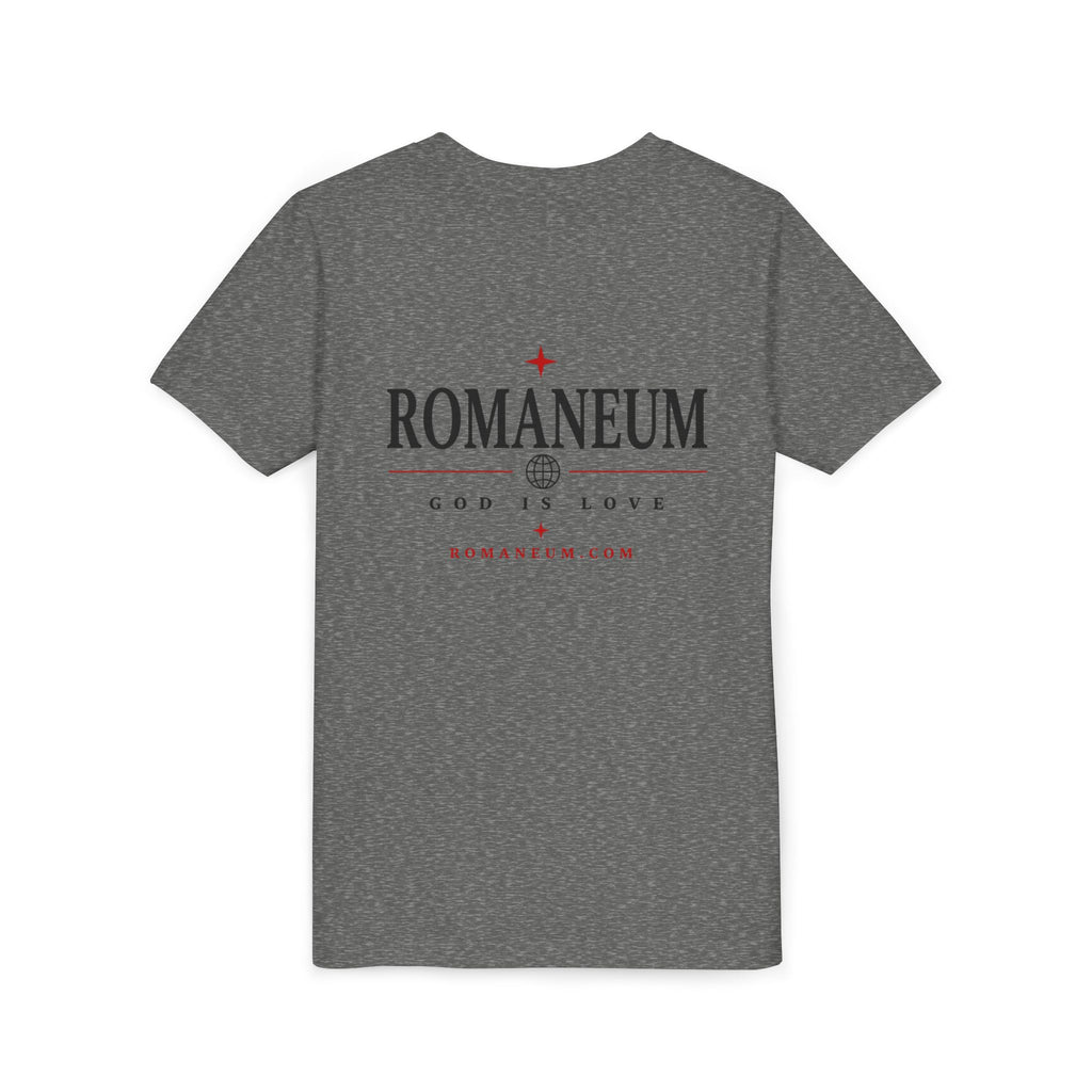 Youth Tee — ROMANEUM “AMOR / ROMA” God Is Love Graphic