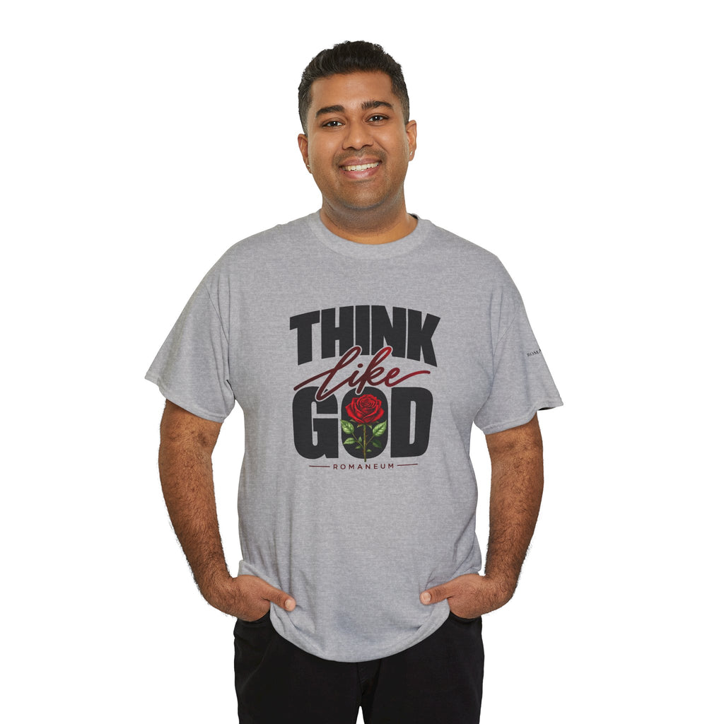 Men's Think Like God T-Shirt  Graphic Tee Rose