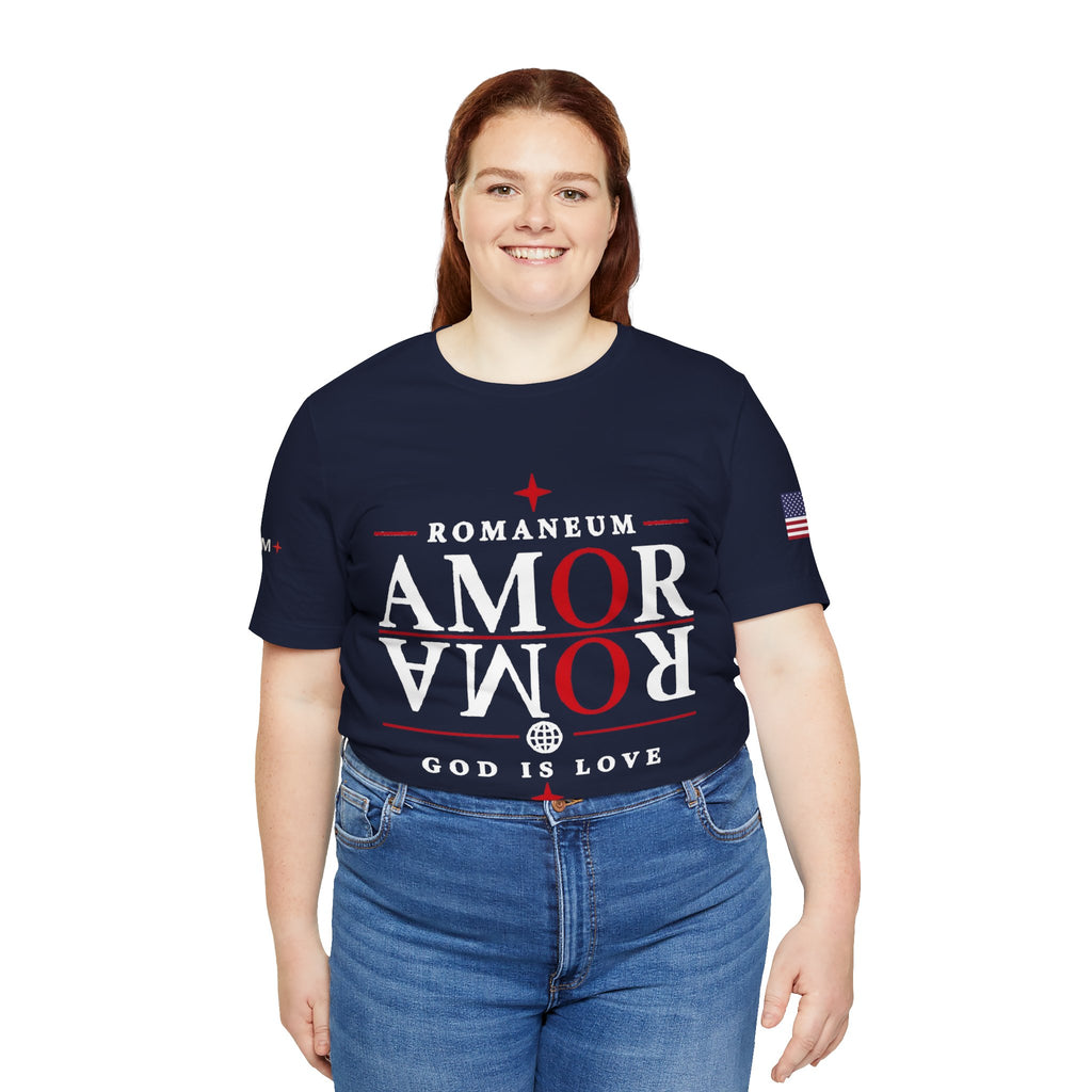 Romaneum 'AMOR/ROMA' God Is Love Graphic Tee