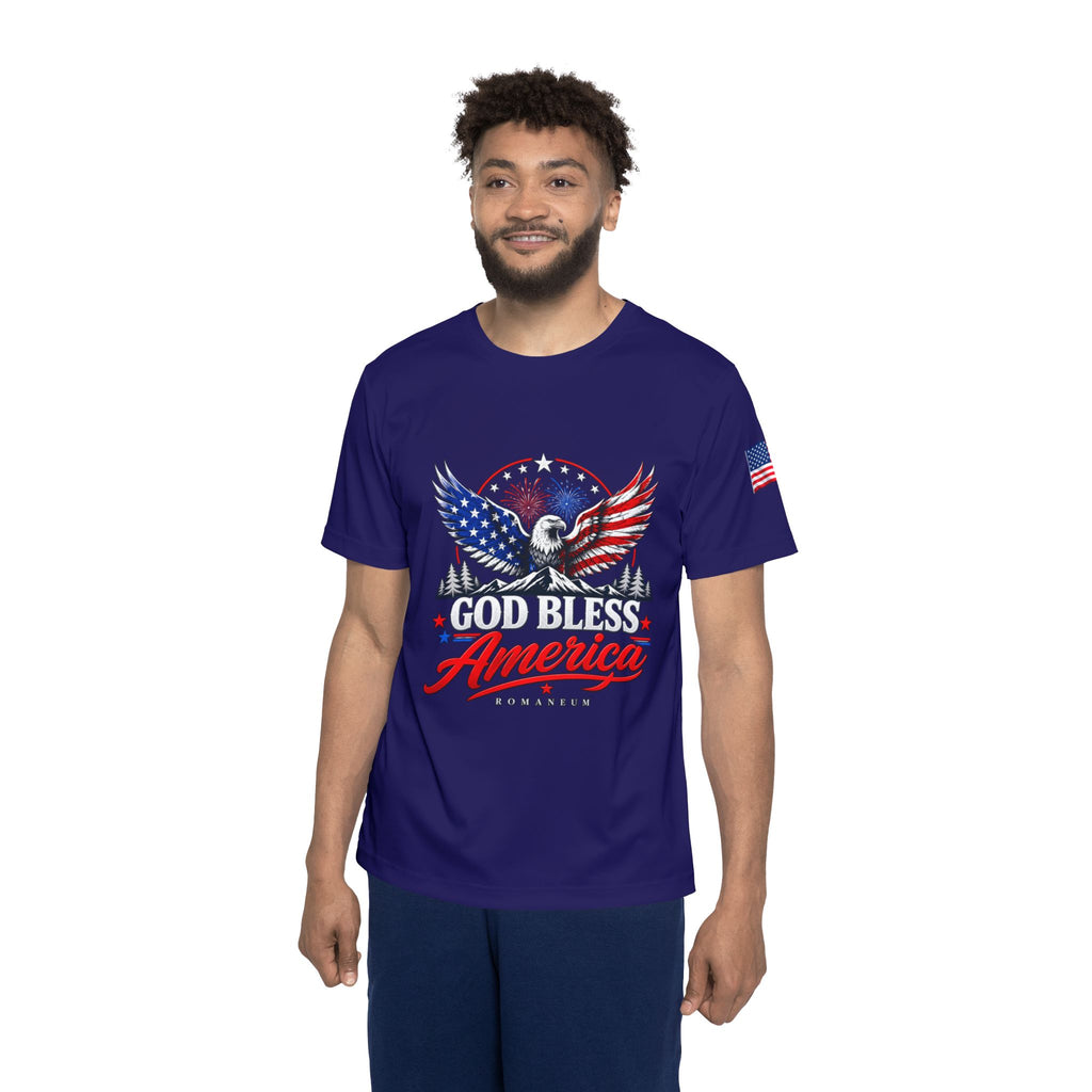 God Bless America Eagle Sports Jersey — Patriotic Men's Jersey