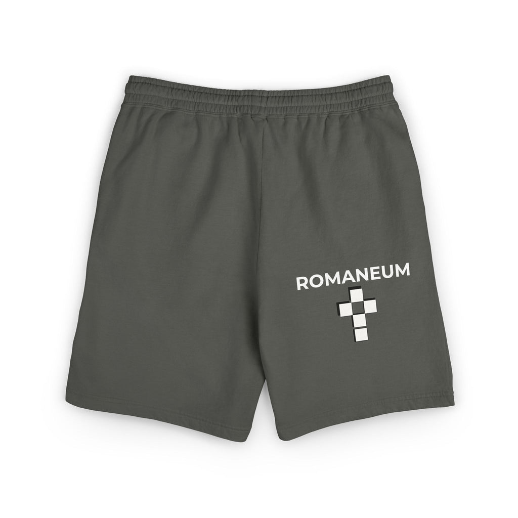 Romaneum Logo Sweat Shorts — Lightweight Fleece Casual Lounge Shorts
