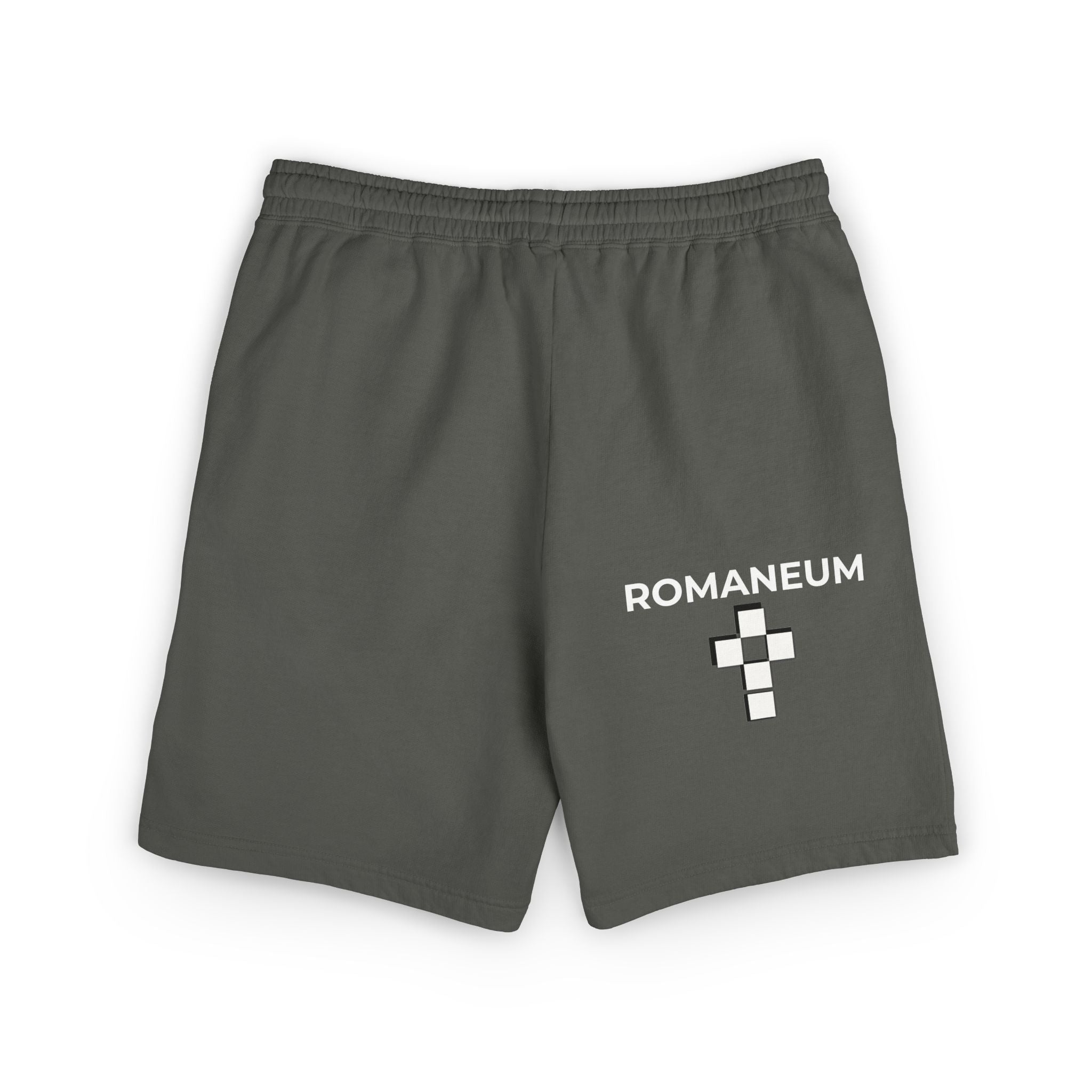 Romaneum Logo Sweat Shorts — Lightweight Fleece Casual Lounge Shorts
